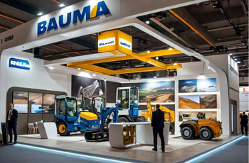 3D booth visualization and premium booth fabrication by Expo Creators for Bauma 2025, ensuring standout designs at the top construction trade fair.